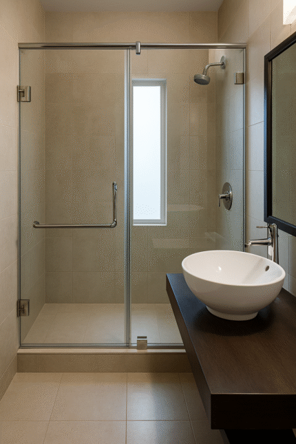 Frameless Shower Enclosure (4' x 7')