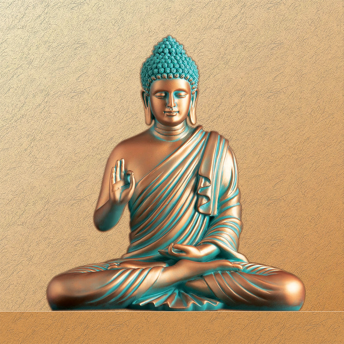 Copper-and-Peacock-green-buddha