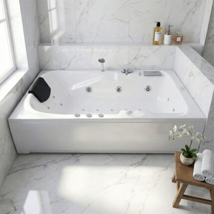 Euro Freestanding Jacuzzi Bathtub 5.5 ft x 3 ft